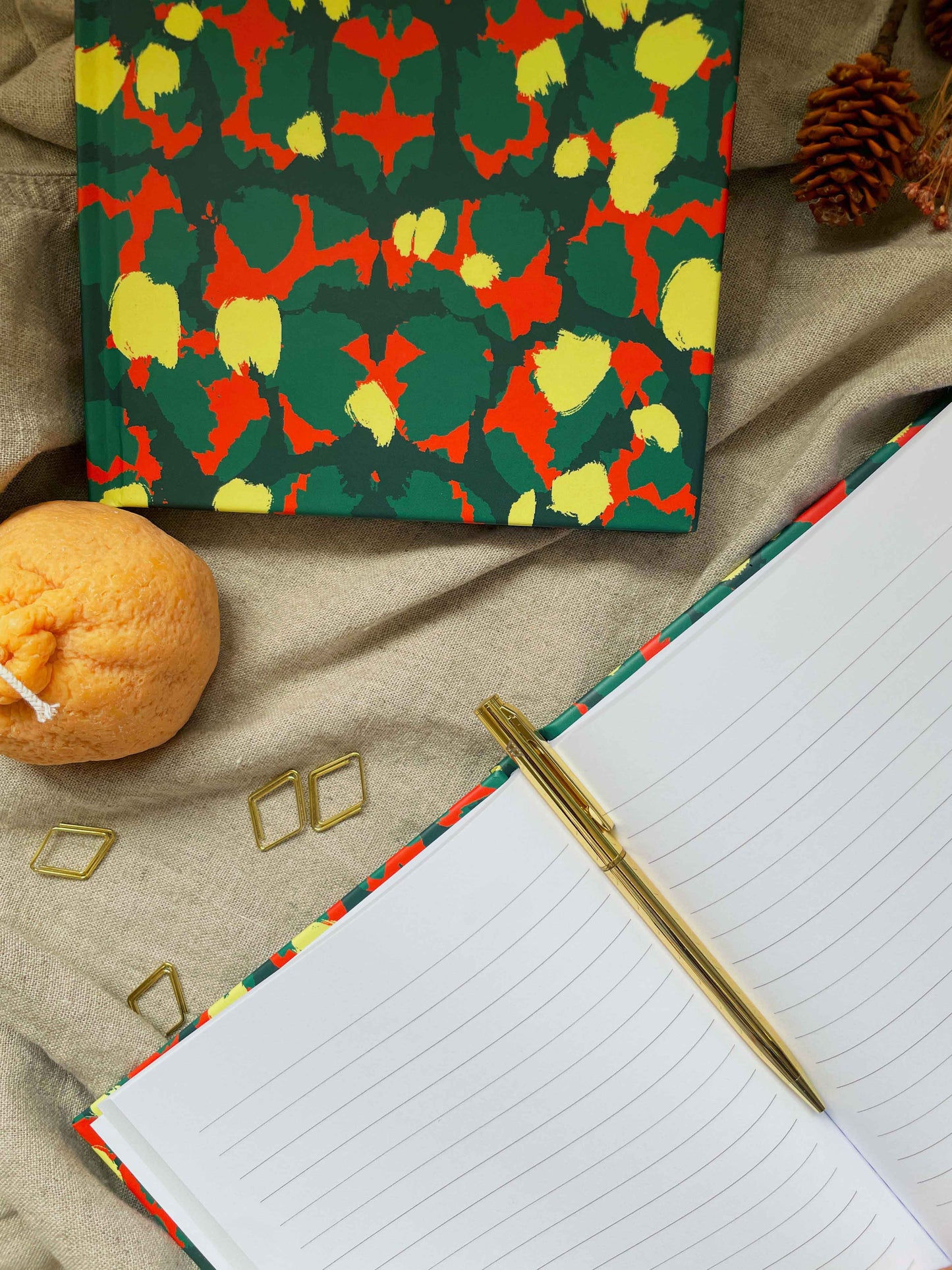A5 Hardcover Thick Notebook with Torto Resort Pattern