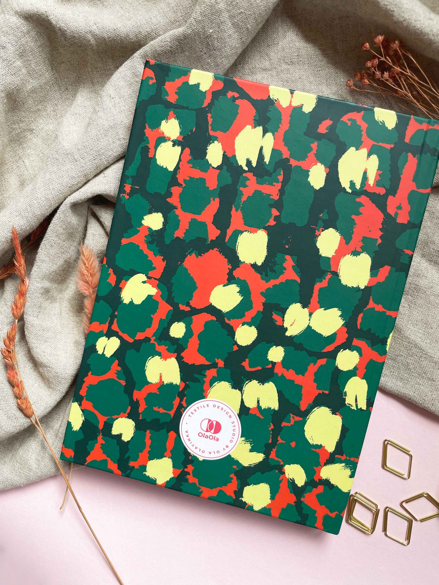 A5 Hardcover Thick Notebook with Torto Resort Pattern