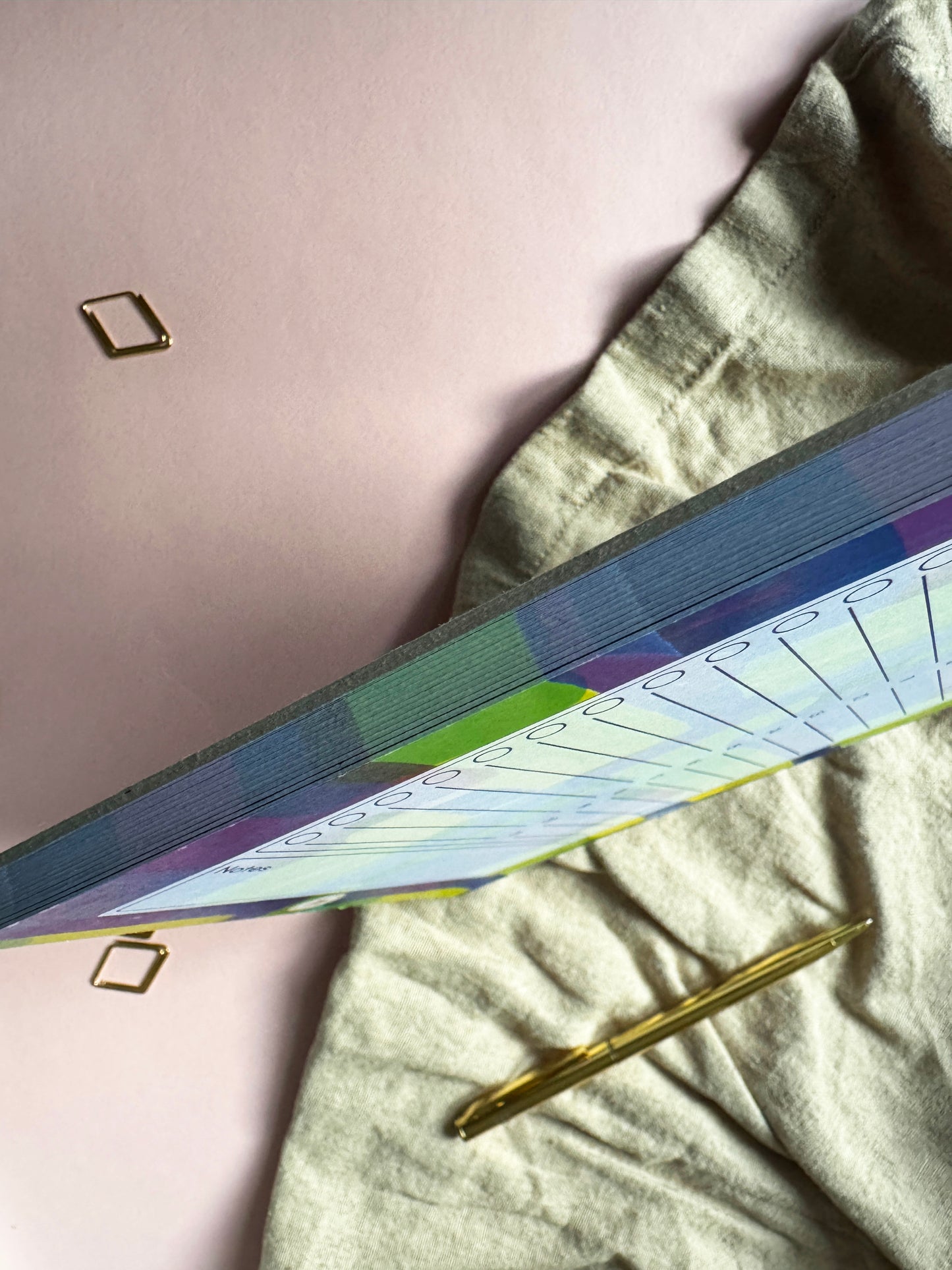 A5 Daily Planner Notepad with Gilasi Pattern