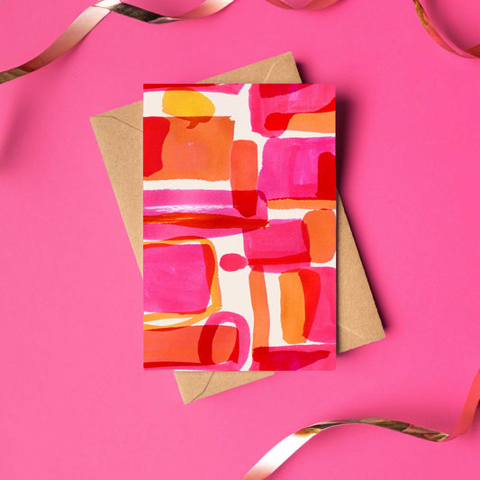 Irisi Pattern Art Greeting Card