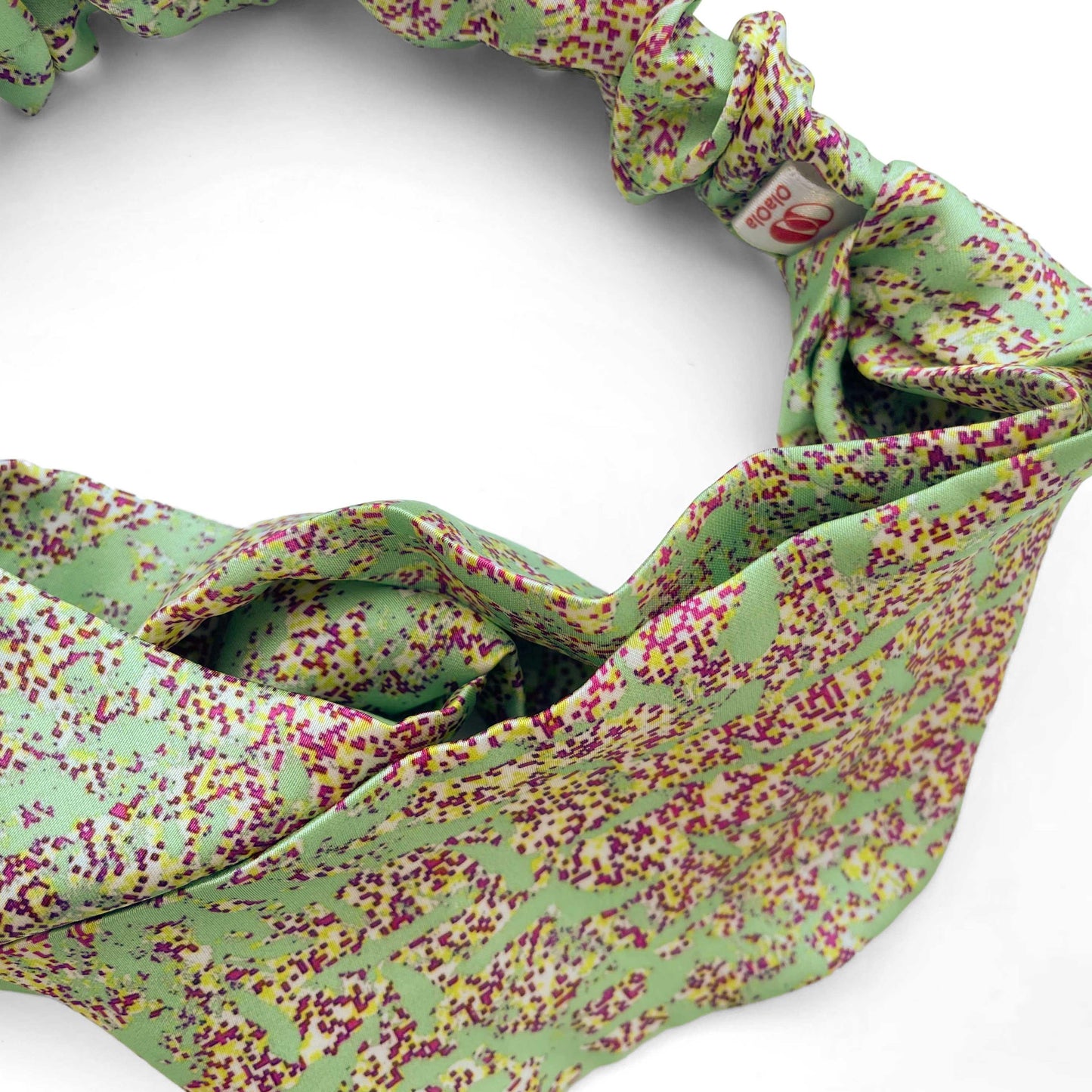 Silky Satin Knot Turban Headband With Blitz Pattern