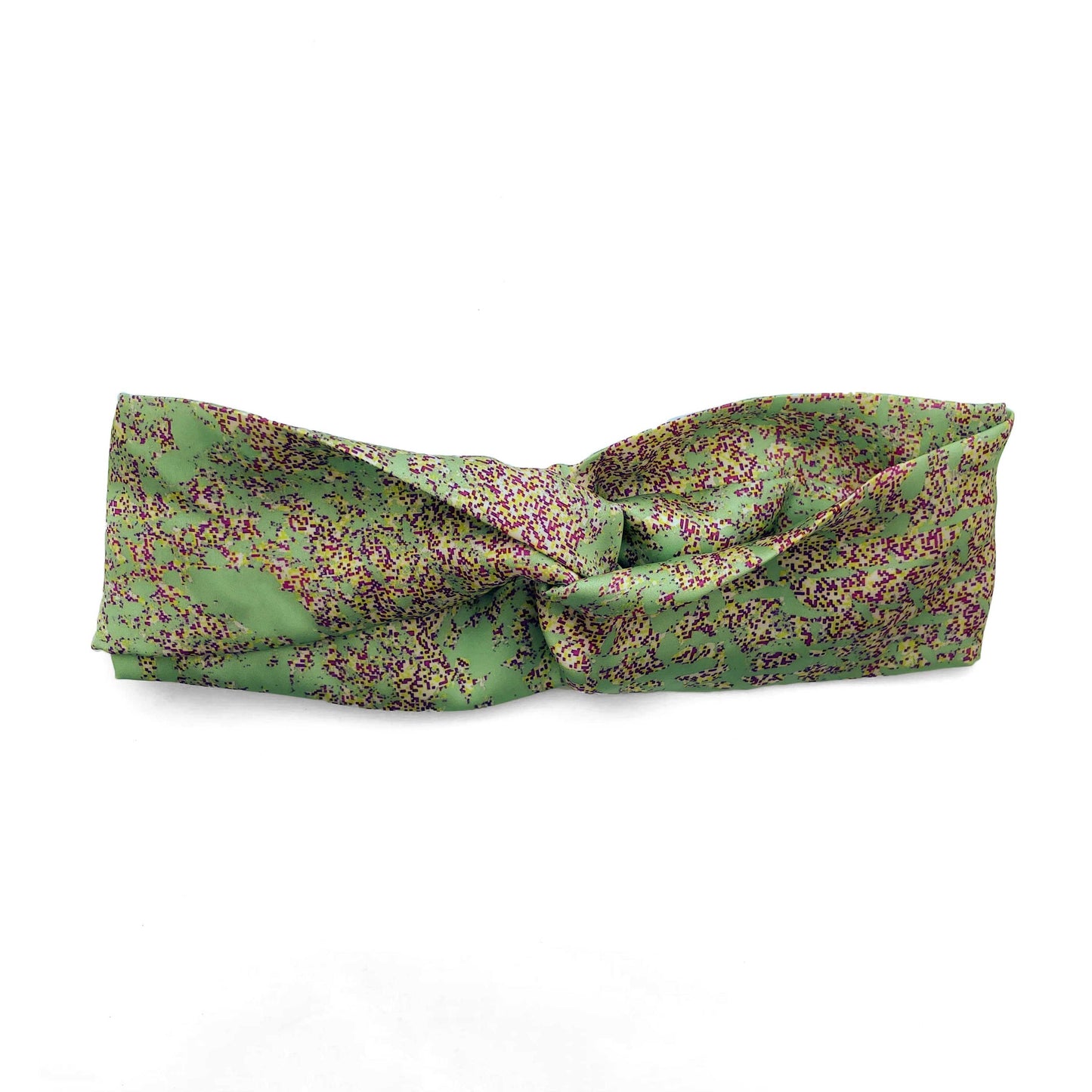 Silky Satin Knot Turban Headband With Blitz Pattern