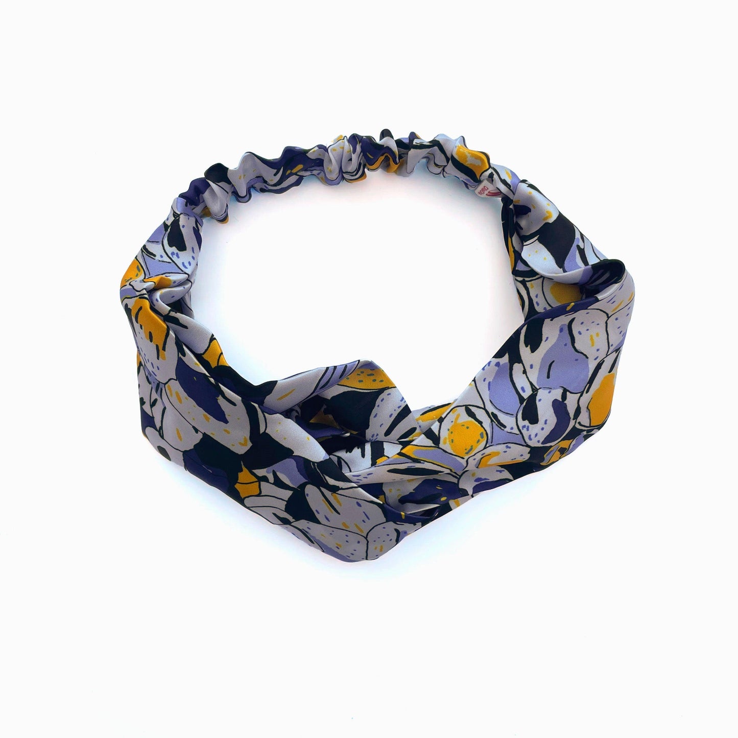 Silky Satin Knot Turban Headband With Bulu Pattern