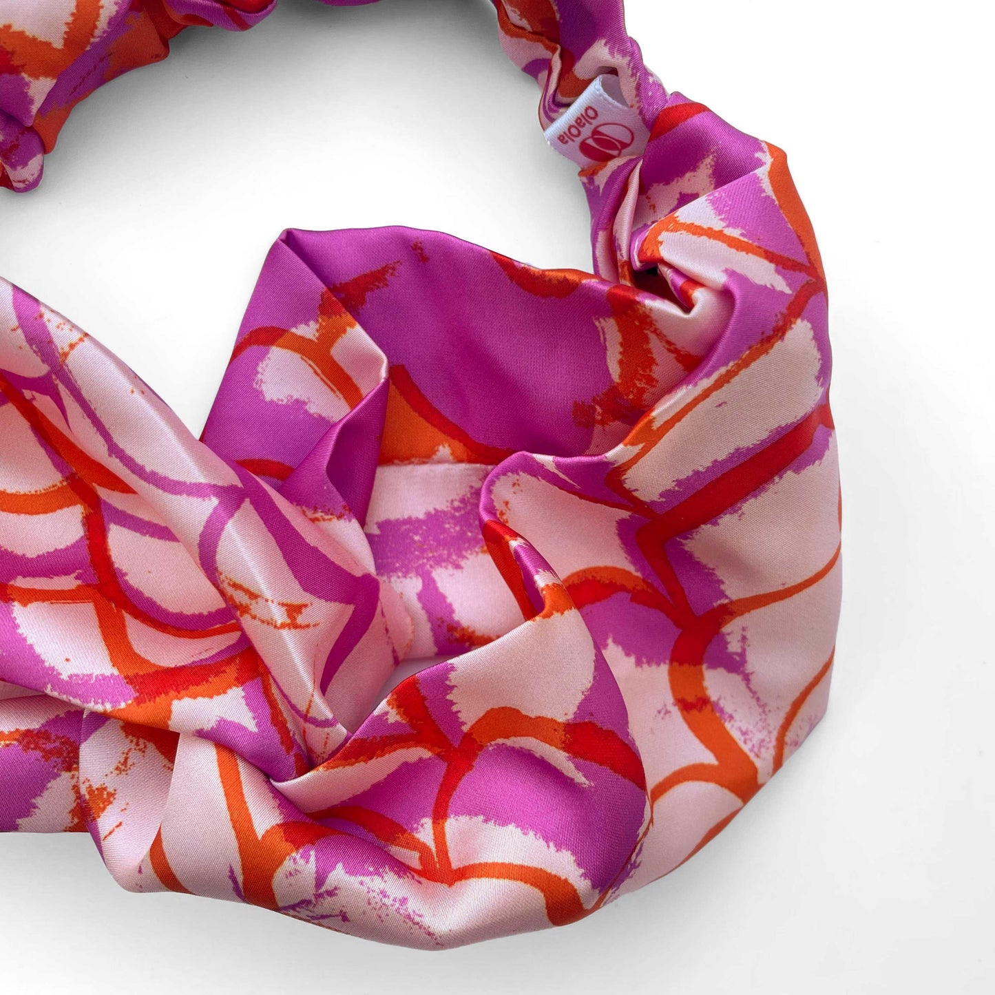 Silky Satin Knot Turban Headband With Ripple Pattern