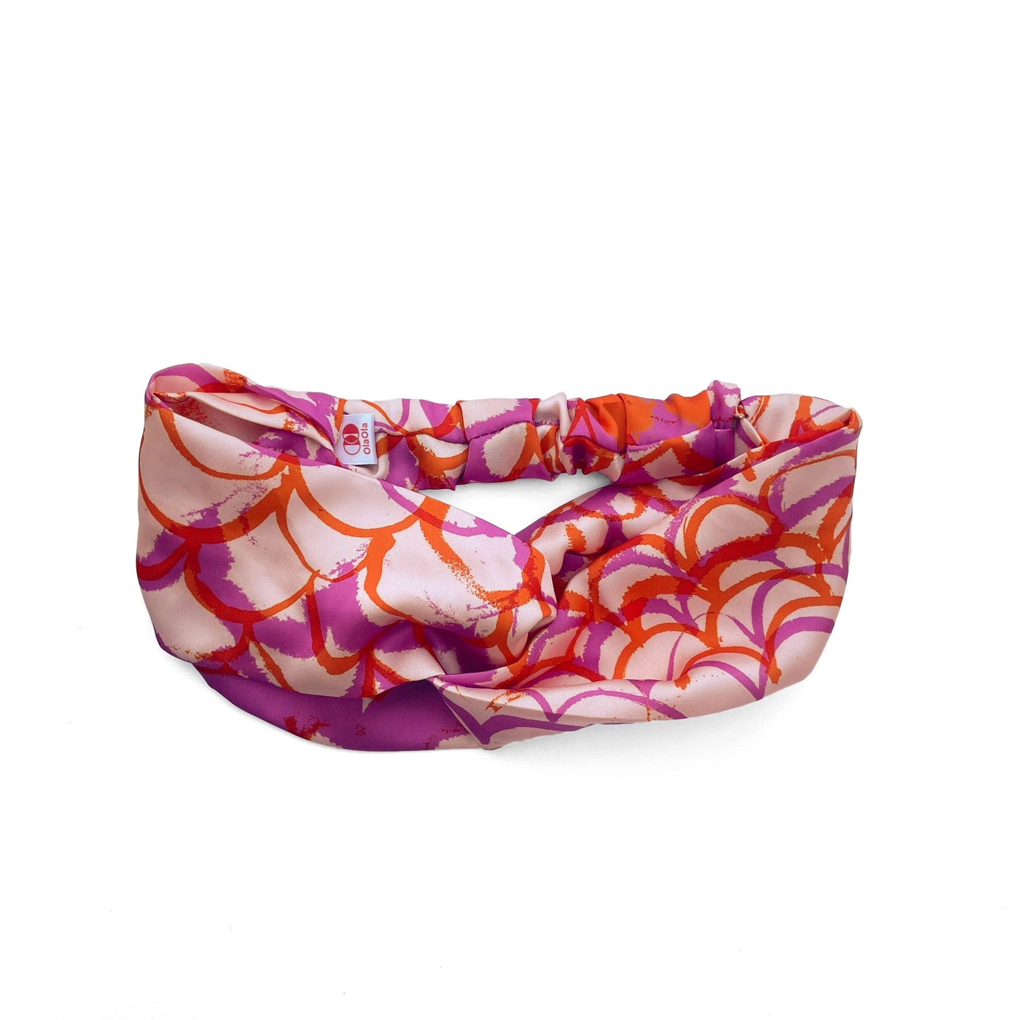 Silky Satin Knot Turban Headband With Ripple Pattern
