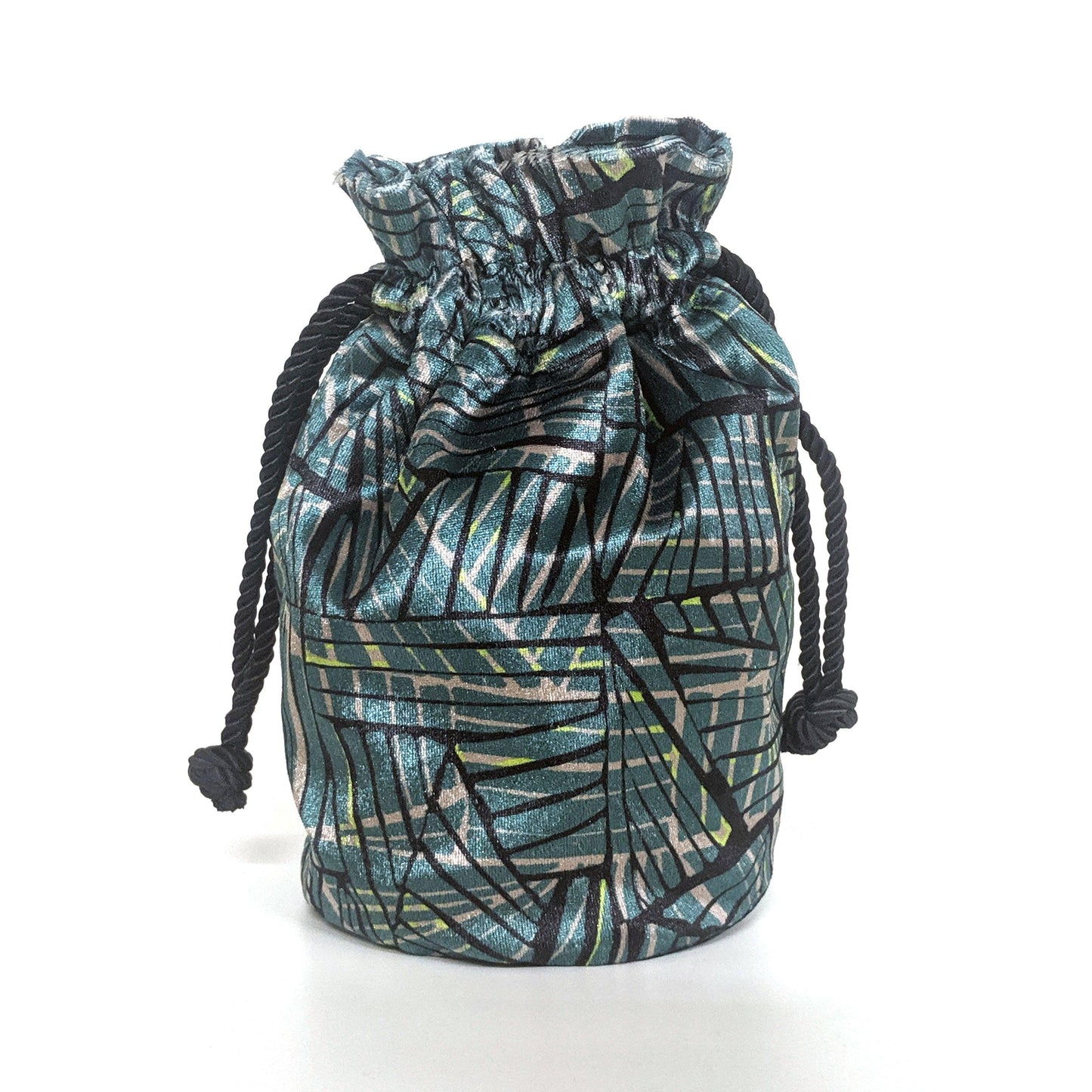 Printed Velvet Bucket Bag - OlaOla