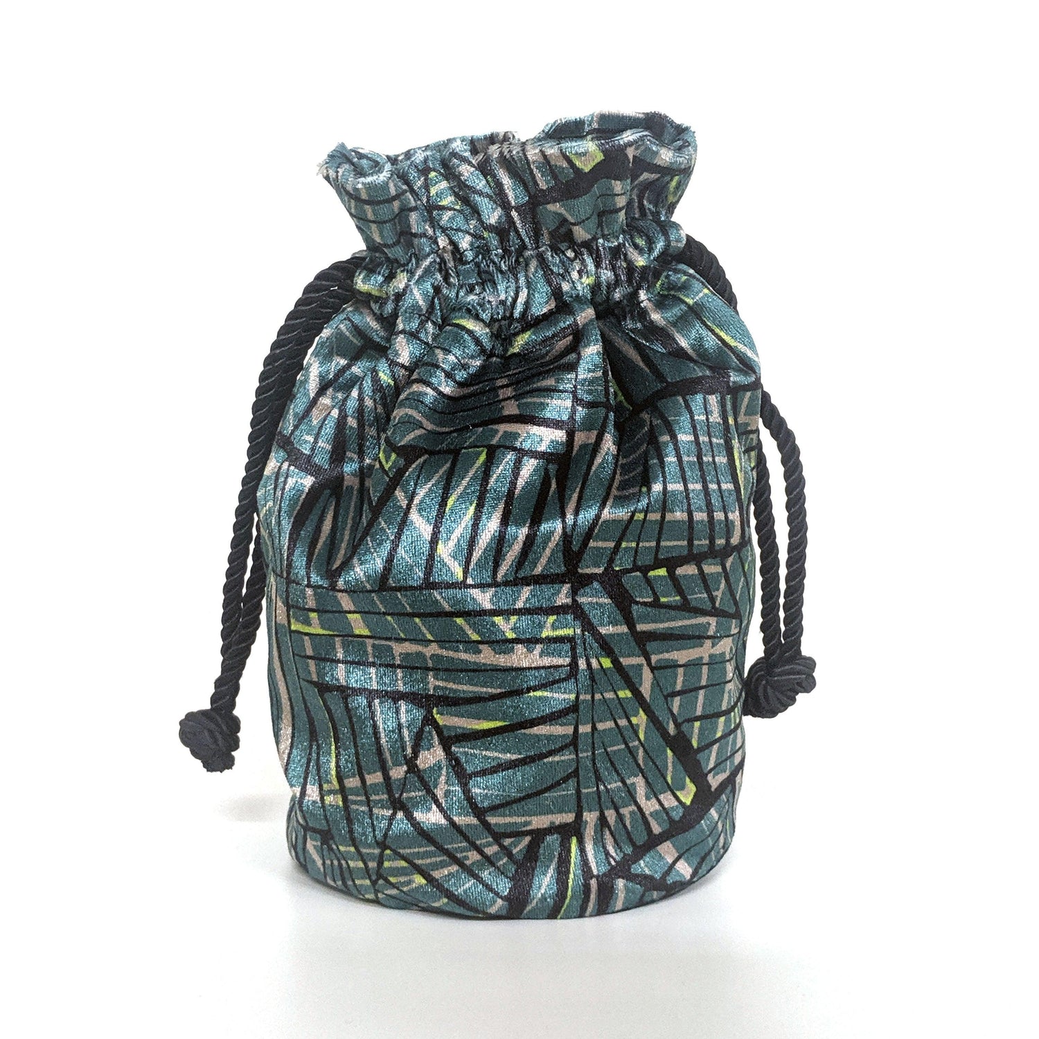 Printed Velvet Bucket Bag - OlaOla