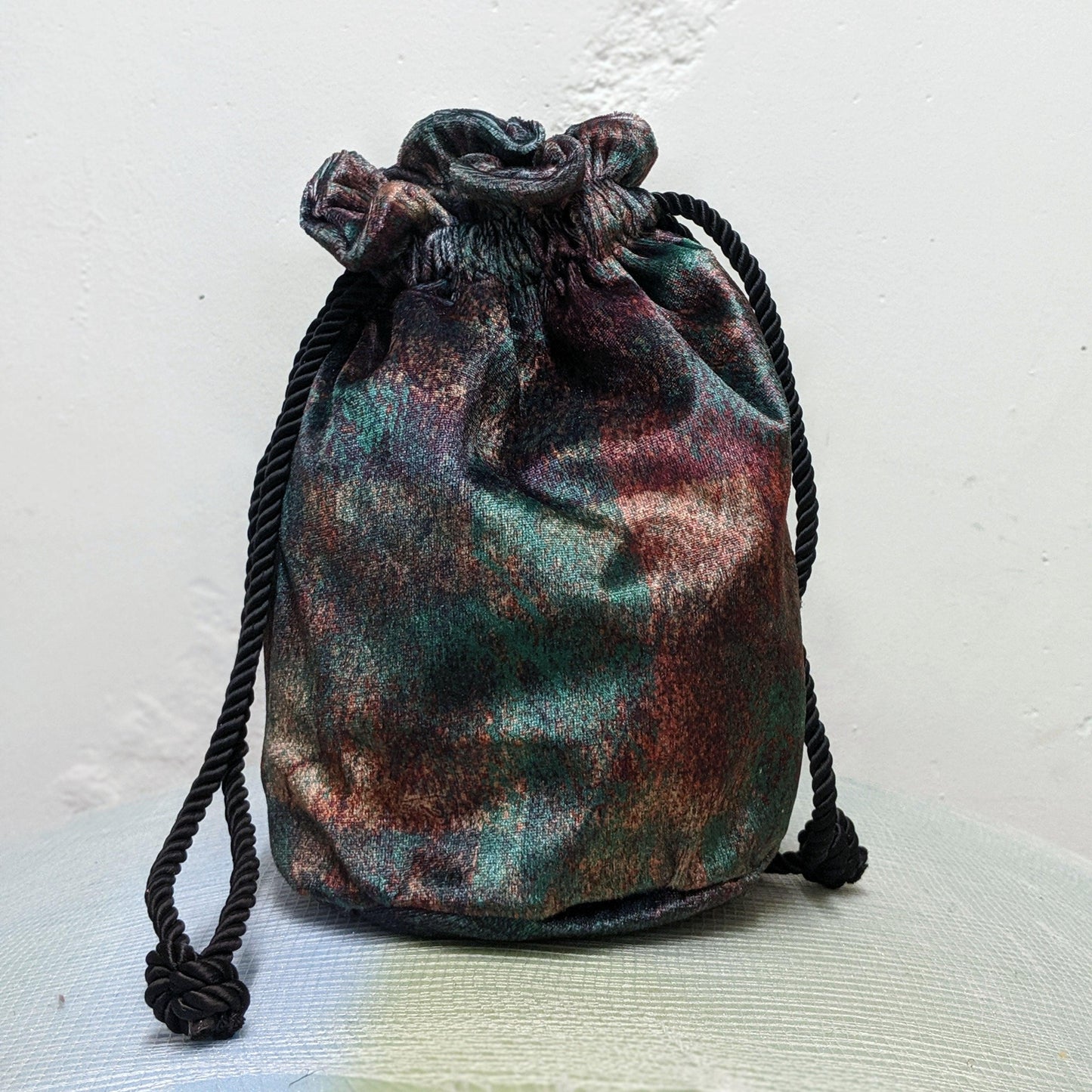Printed Velvet Bucket Bag - OlaOla