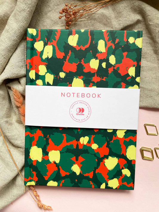 A5 Hardcover Thick Notebook with Torto Resort Pattern