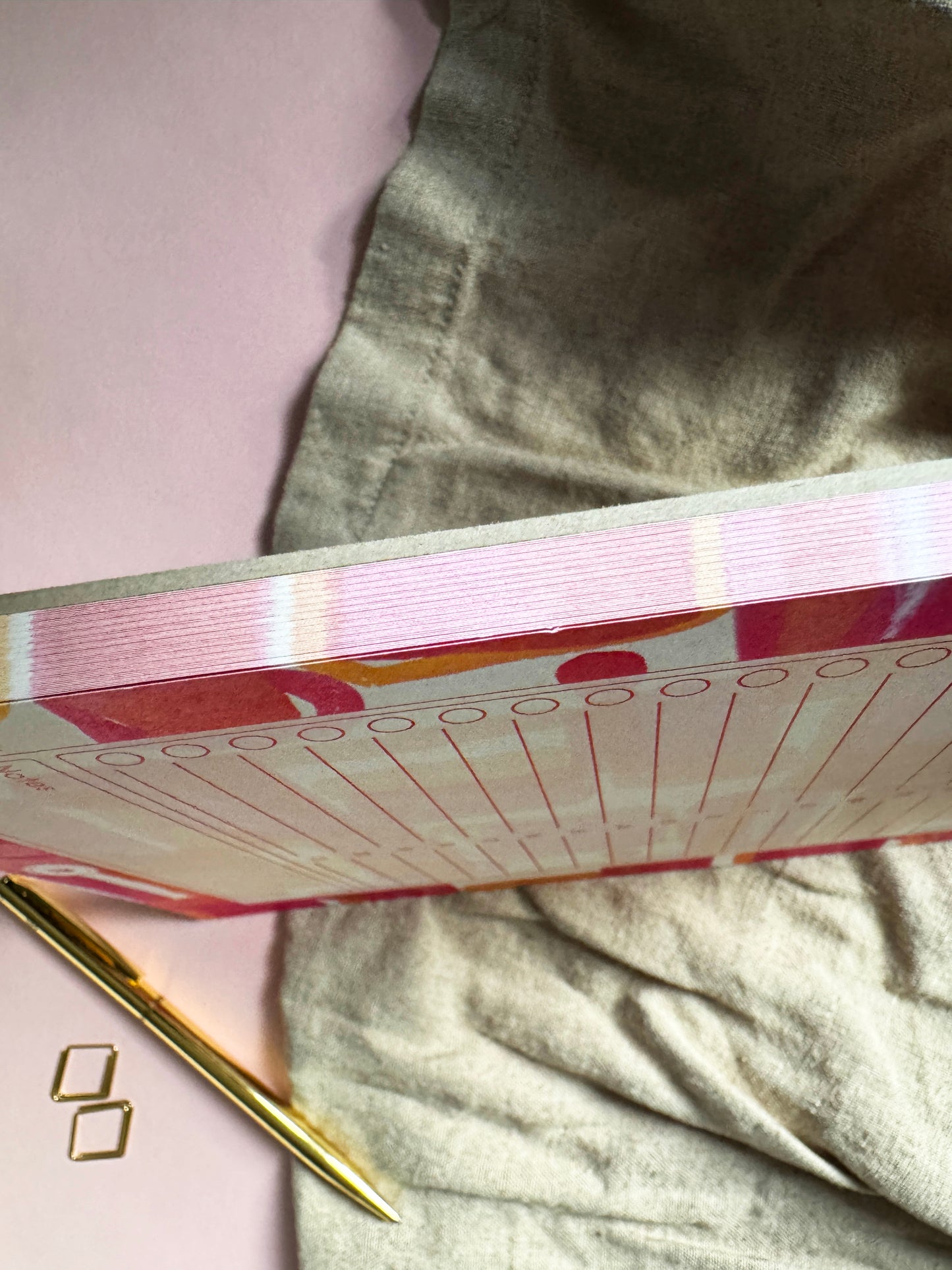 A5 Daily Planner Notepad with Irisi Pattern