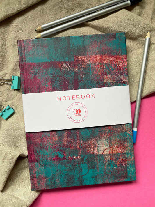 A5 Hardcover Thick Notebook with Rust Pattern