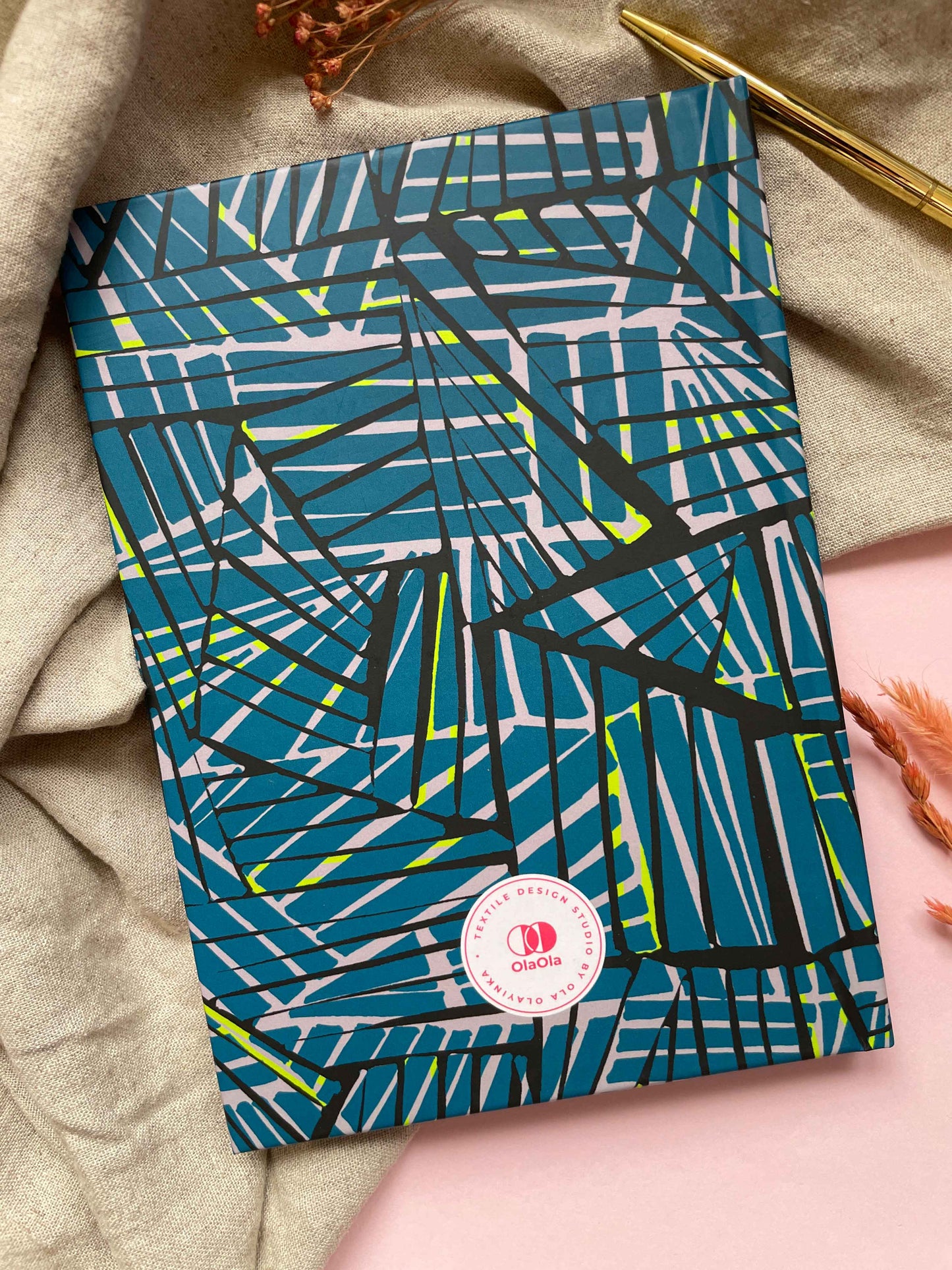 A5 Hardcover Thick Notebook with Peak Pattern