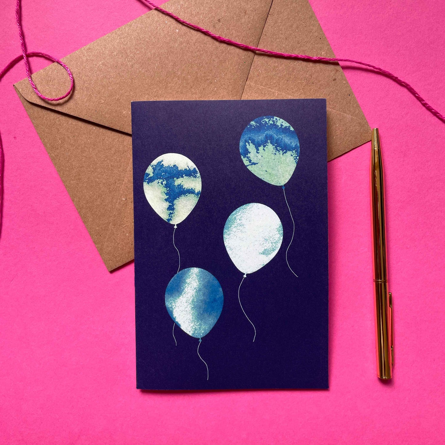 Geo Balloons Art Greeting Card