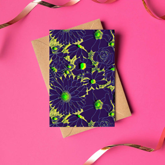 Late Bloom Floral Art Greeting Card