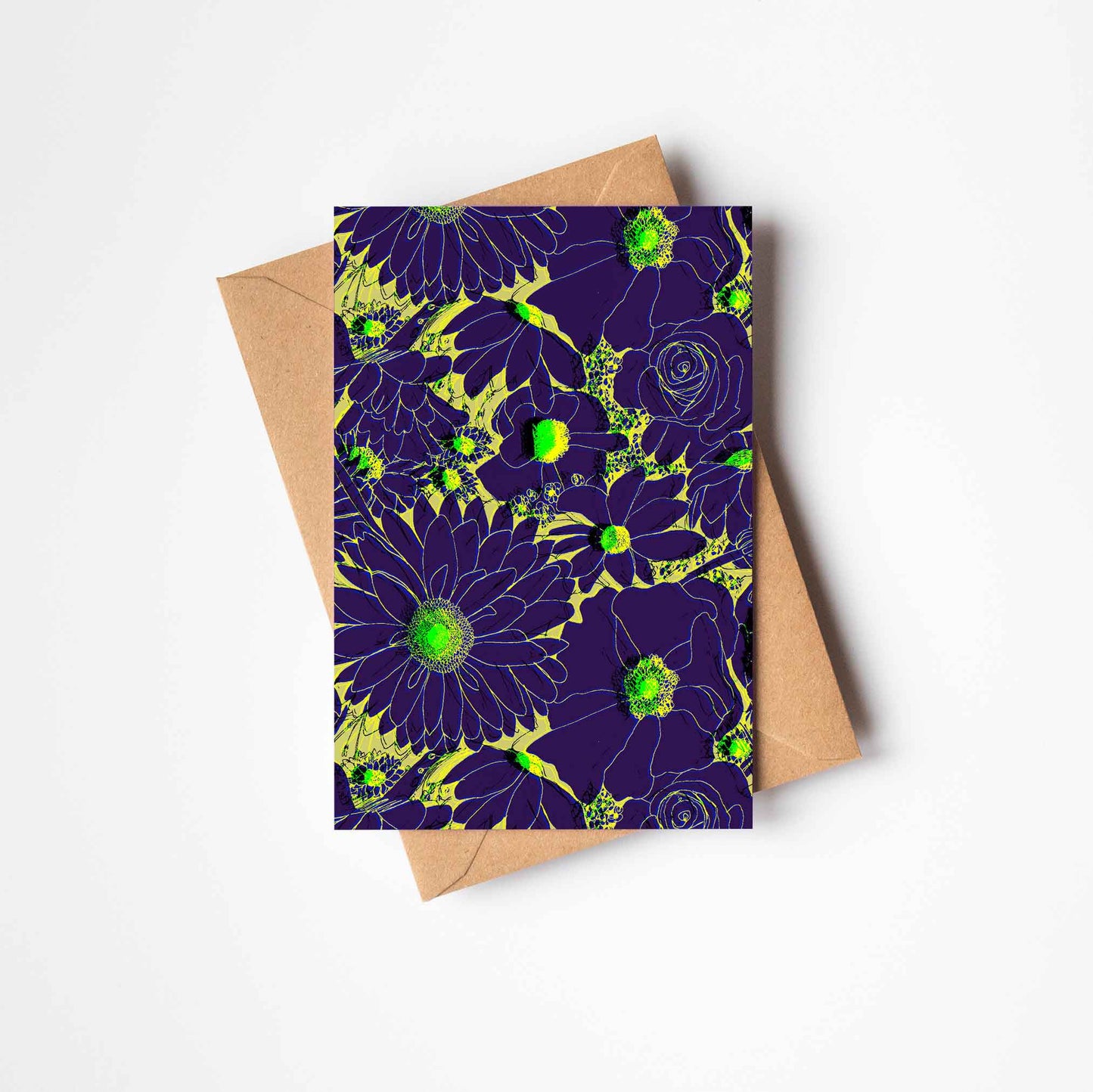 Late Bloom Floral Art Greeting Card