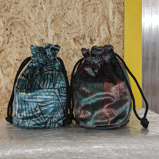 Printed Velvet Bucket Bag - OlaOla