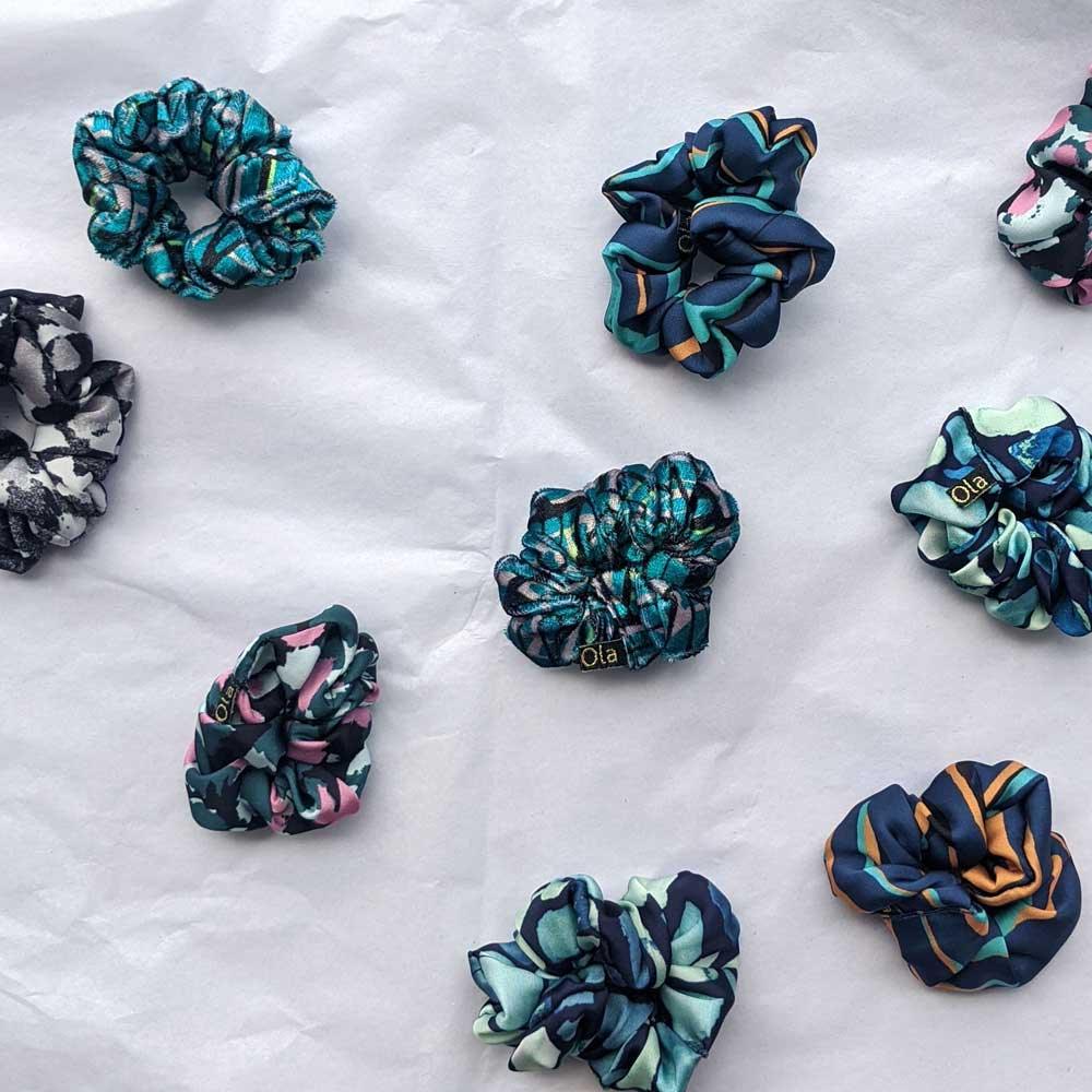 Mini Scrunchies in Silk Satin & Velvet - OlaOla